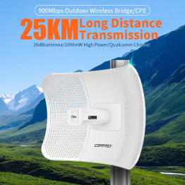 25KM long range 900Mbps 5.8Ghz outdoor wireless bridge/CPE for IP cam Nanostation