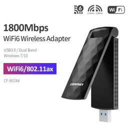 COMFAST CF-957AX 1800Mbps High Speed WiFi 6 USB Wireless Adapter