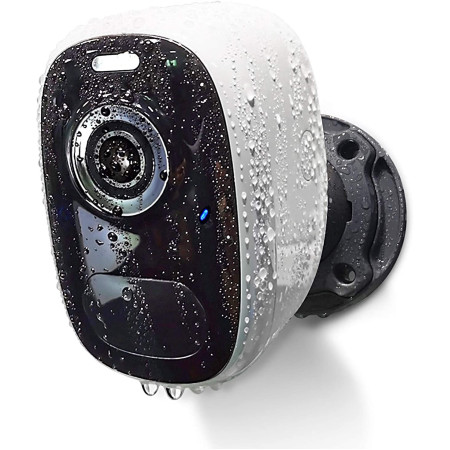 Wireless WiFi Security Camera for Outdoor/Home Battery Powered, 1080P Video/Color Night Vision/AI Motion Detection, Siren Alarm and Spotlight, 2-Way Audio, Waterproof, SD/Cloud (White)